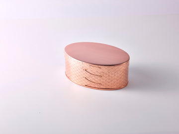 KAZARINO Oval Box Seigaiha/ copper - KAZARINO